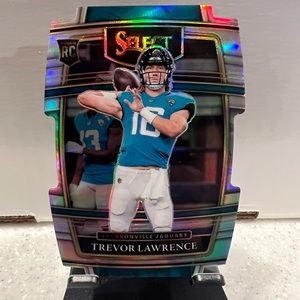2021 Panini Select Concourse Silver Prizm Die-Cut #43 Trevor Lawrence RC